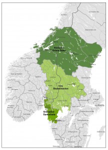 Kartbild Interreg Sverige-Norge 2014-2020