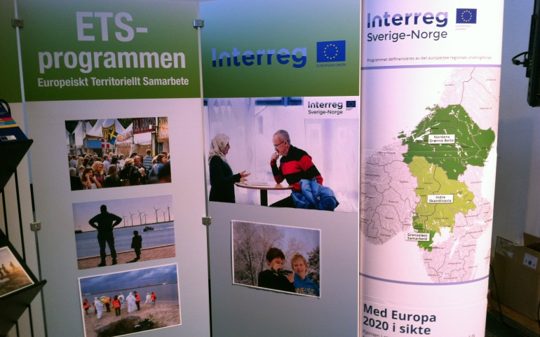 Interregprogrammens monter på konferensen Startskottet EU-fonder.
